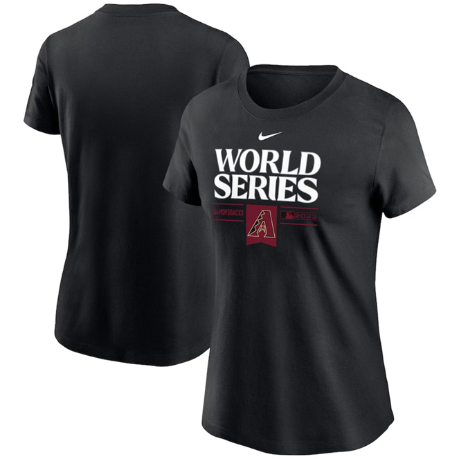 Women's Arizona Diamondbacks Black 2023 World Series Collection T-Shirt(Run Small)
